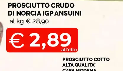 Prosciutto crudo di Norcia IGP Ansuini