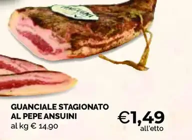Guanciale stagionato al pepe Ansuini
