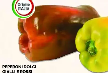 Peperoni dolci gialli e rossi