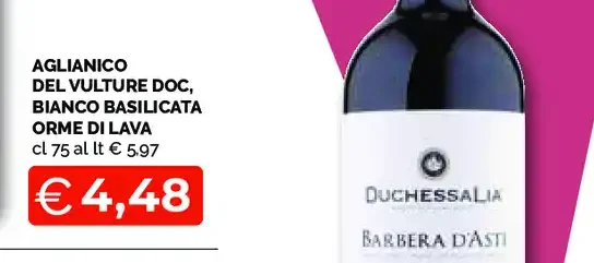 Aglianico del Vulture DOC Bianco Basilicata Orme di Lava