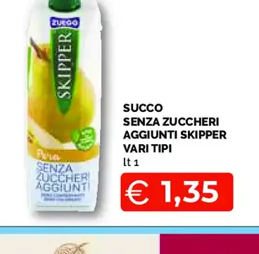 Succo senza zuccheri aggiunti Skipper vari tipi