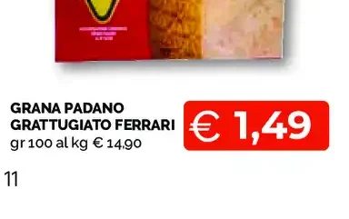 Grana Padano grattugiato Ferrari