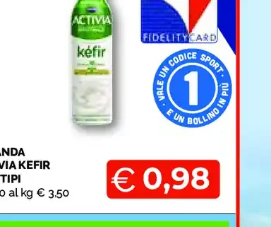 Bevanda Activia Kefir vari tipi
