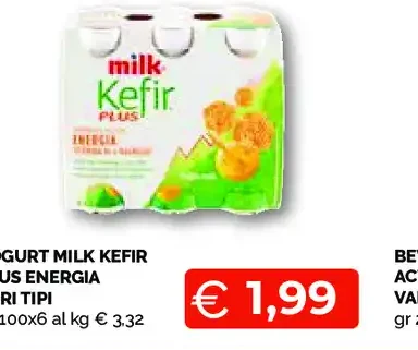 Yogurt Milk Kefir Plus Energia vari tipi