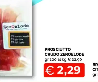 Prosciutto crudo Zerolode
