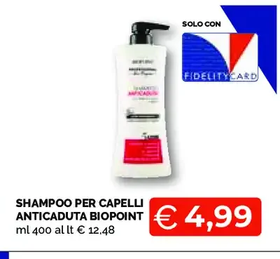 Shampoo per capelli anticaduta Biopoint