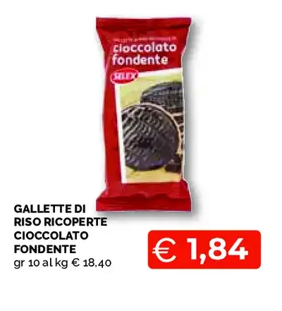 Gallette di riso ricoperte cioccolato fondente
