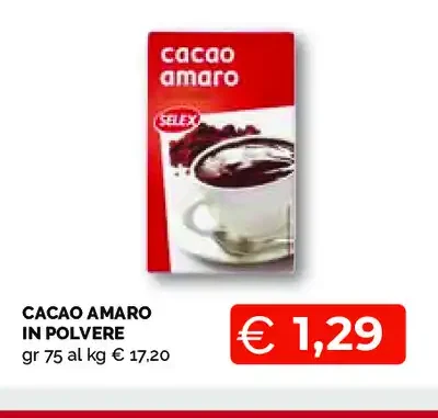Cacao amaro in polvere