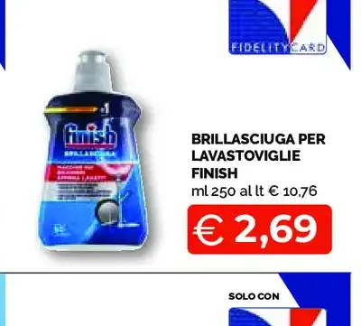 Brillantante per lavastoviglie Finish