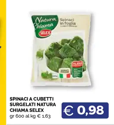 Spinaci a cubetti Natura Chiama Selex