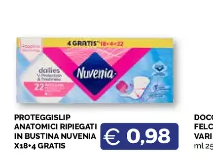 Proteggislip anatomici ripiegati in bustina Nuvenia