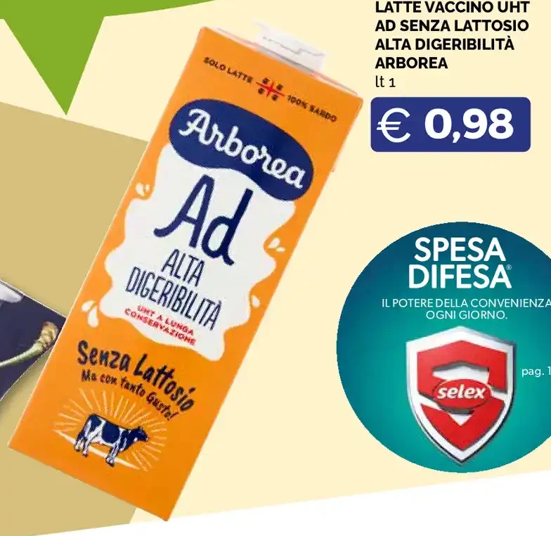 Latte vaccino senza lattosio