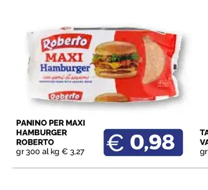 Panino per maxi hamburger