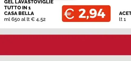 Gel lavastoviglie tutto in 1 Casa Bella