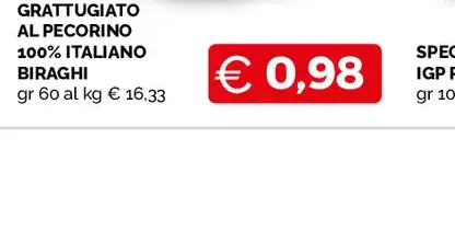 Grattugiato al pecorino 100% italiano Biraghi