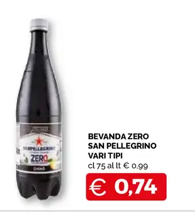 Bevanda zero San Pellegrino vari tipi