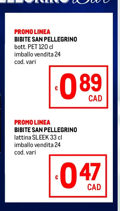 Bibite San Pellegrino