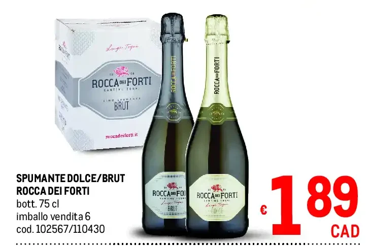 Spumante Brut Millesimato Bolle Sala
