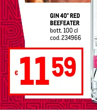 Gin 40° Red Beefeater