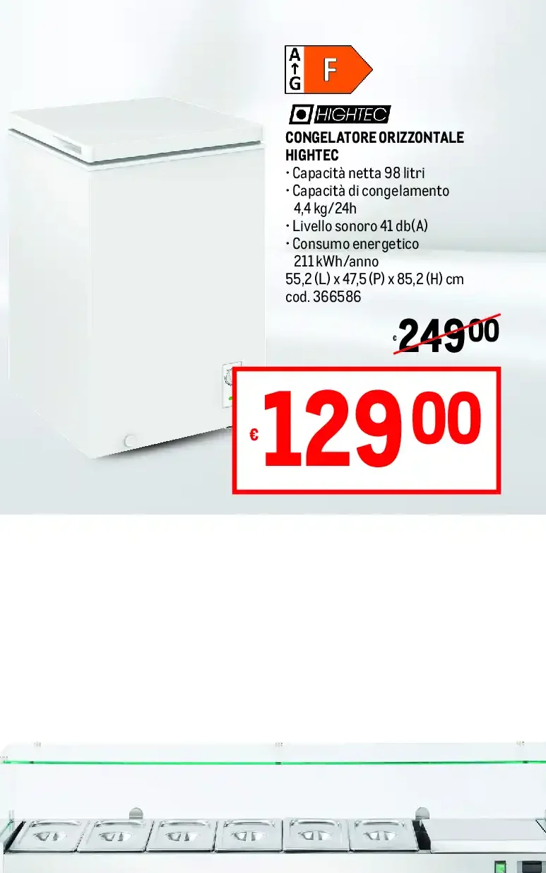 Congelatore orizzontale