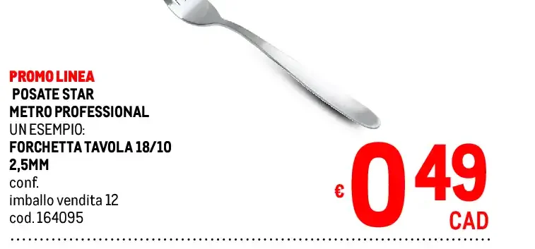 Forchetta tavola 18/10 2,5 mm