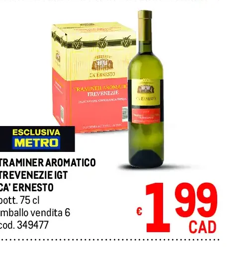 Traminer Aromatico Tre Venezie IGT Ca' Ernesto
