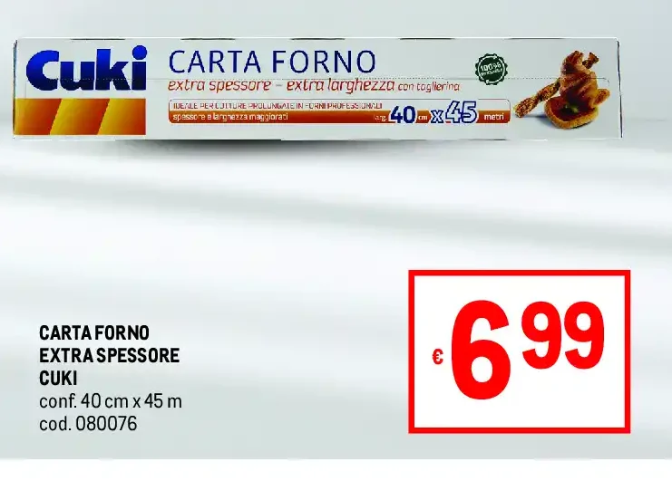 Carta forno extra spessore Cuki