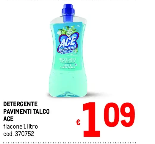 Detergente pavimenti talco Ace