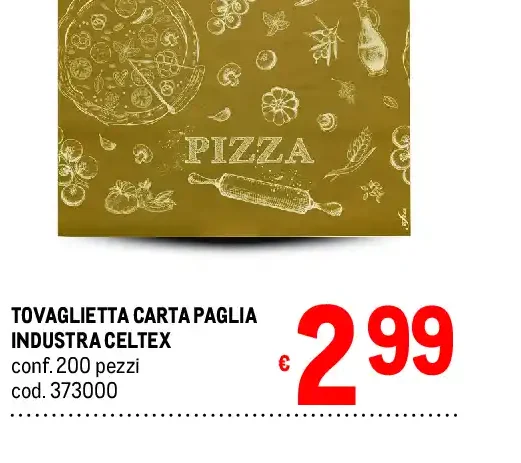 Tovaglietta carta Paglia Industria Celtex