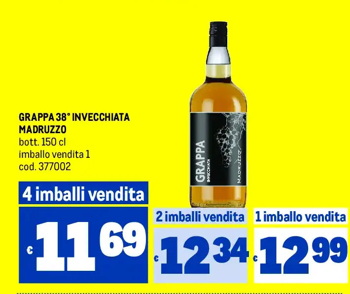 Grappa 38° invecchiata Madruzzo, 150 cl