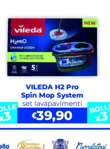 Vileda H2 Pro Spin Mop System