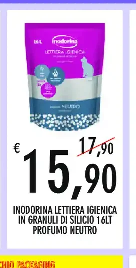 Inodorina Lettiera Igienica in Granuli di Silicio