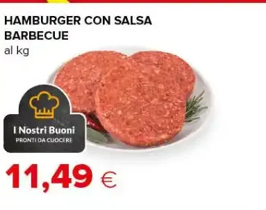Hamburger con salsa barbecue