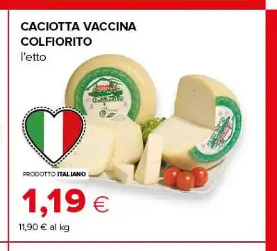 Caciotta vaccina col fiorito