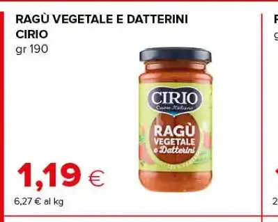 Ragù vegetale e datterini
