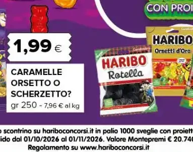 Caramelle Orsetto o Scherzetto