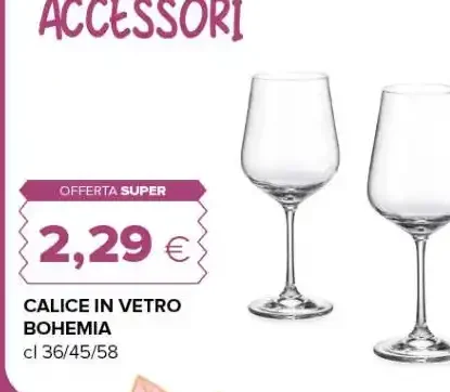 Calici in vetro Bohemia