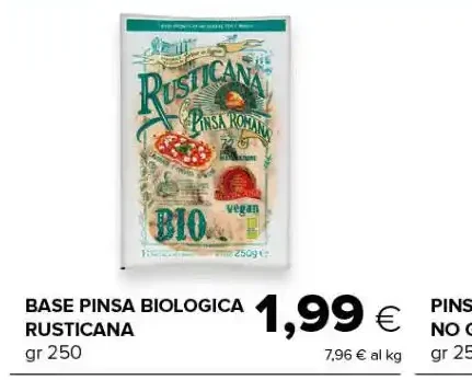 Base pinsa biologica rusticana