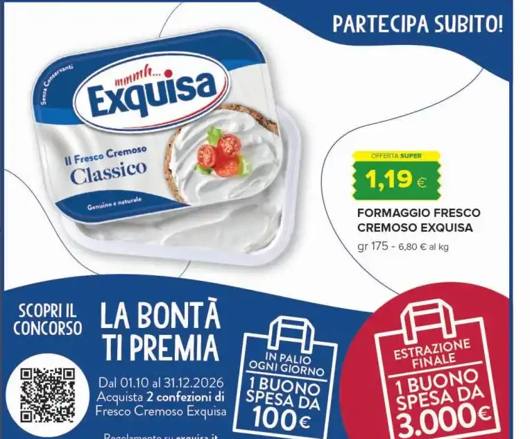Formaggio fresco cremoso Exquisa