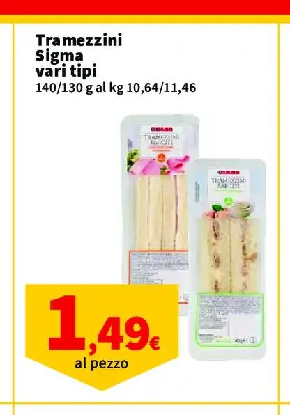 Tramezzini vari tipi