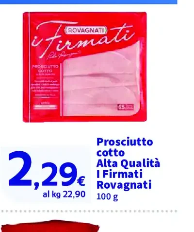 Prosciutto cotto alta qualità