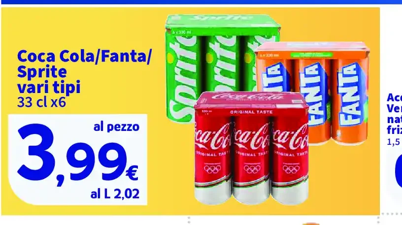 Coca Cola/Fanta/Sprite vari tipi