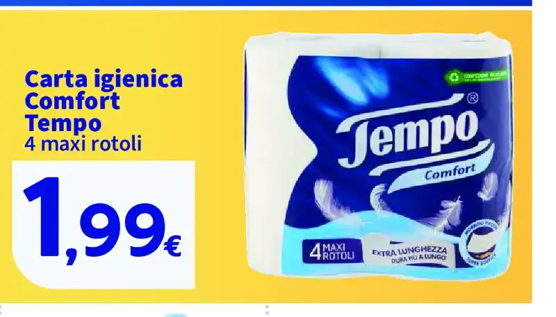 Carta igienica Comfort Tempo