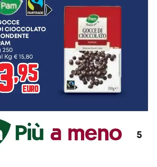 Gocce di cioccolato fondente Pam