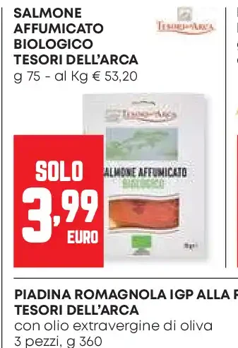 Salmone affumicato biologico Tesori dell'Arca