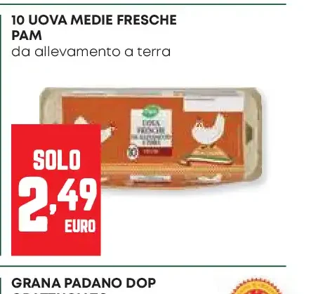 10 uova medie fresche Pam