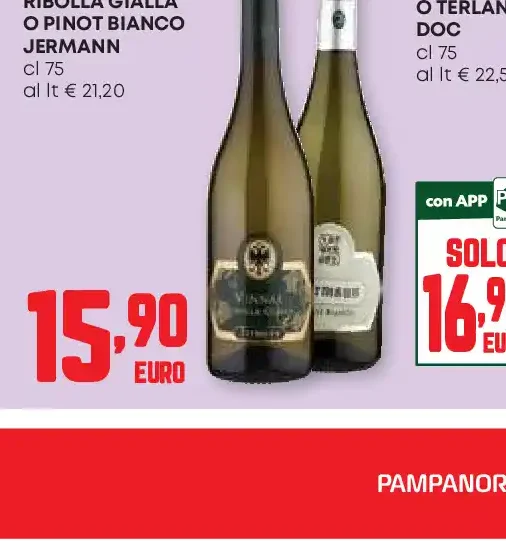 Vinnae Ribolla Gialla o Pinot Bianco Jermann