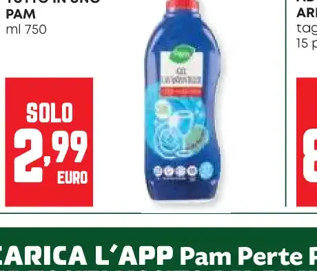 Gel lavastoviglie tutto in uno Pam
