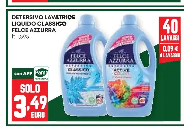 Detersivo lavatrice liquido Felce Azzurra