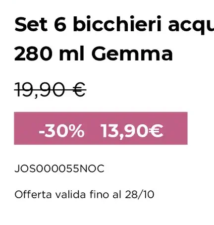 set bicchieri acqua